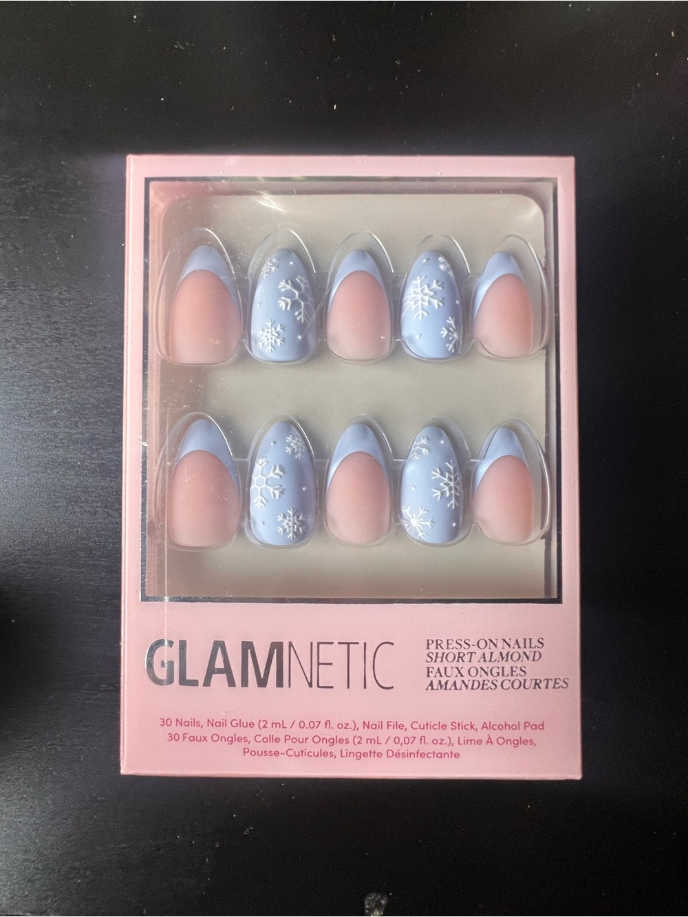 Glamnetic Press-On Nails Set of 3 Styles- Nude, Black & Blue - Picture 2 of 4